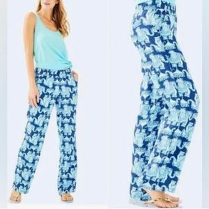 Lilly Pulitzer • linen elephant pants